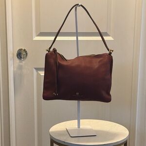 Vince Camuto Leather Shoulder Bag in red